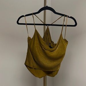 Zara satin crop top